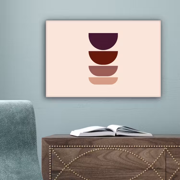 Harmonieus - Symmetrisch - Rood canvas 2cm klein -sfeer4