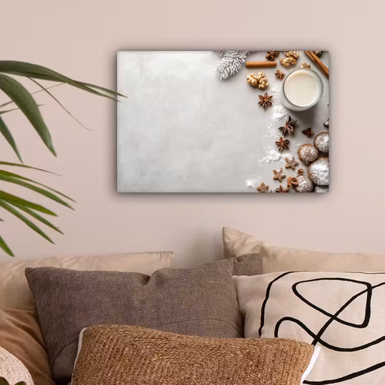 Kruiden - Winter - Melk - Beton canvas 2cm klein -sfeer1