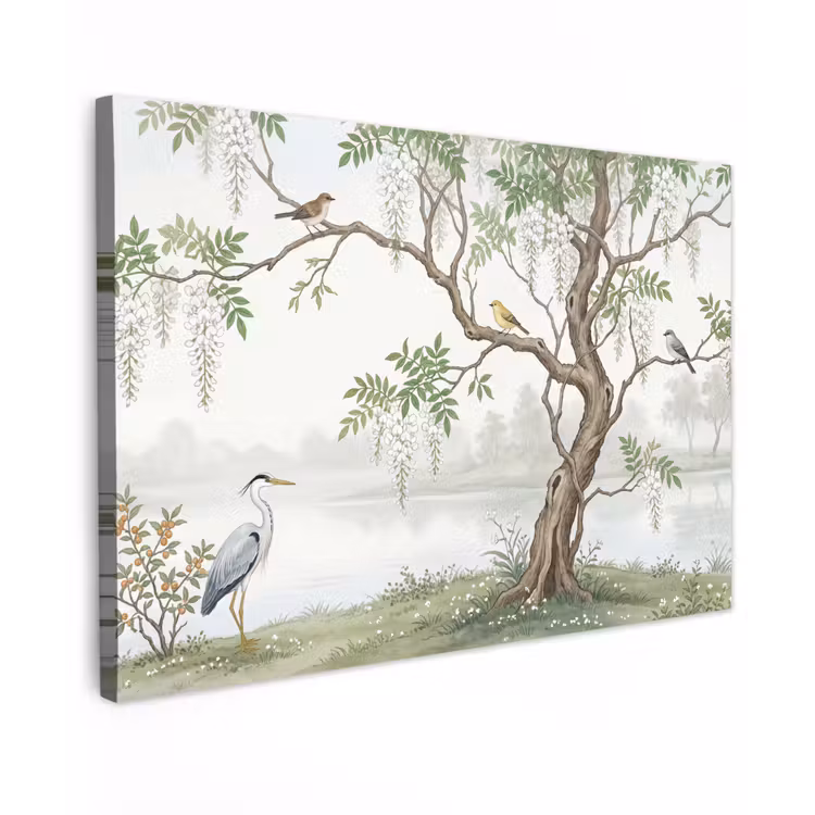Reiger - Landschap - Groen canvas 2cm klein -z3d
