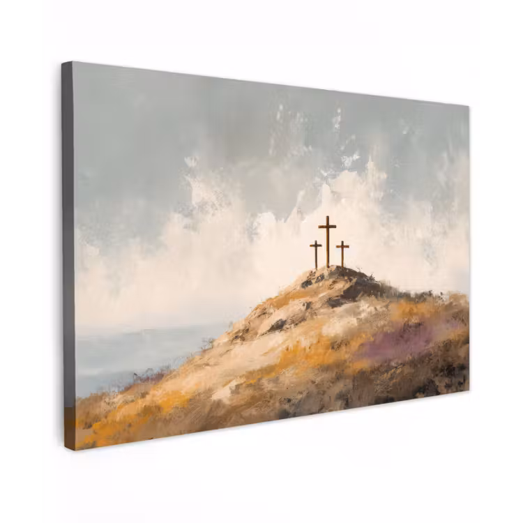 Heuvels - Abstract - Christendom - Kruis canvas 2cm klein -z3d