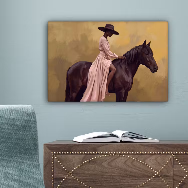 Paard - Klassiek - Oker canvas 2cm klein -sfeer4