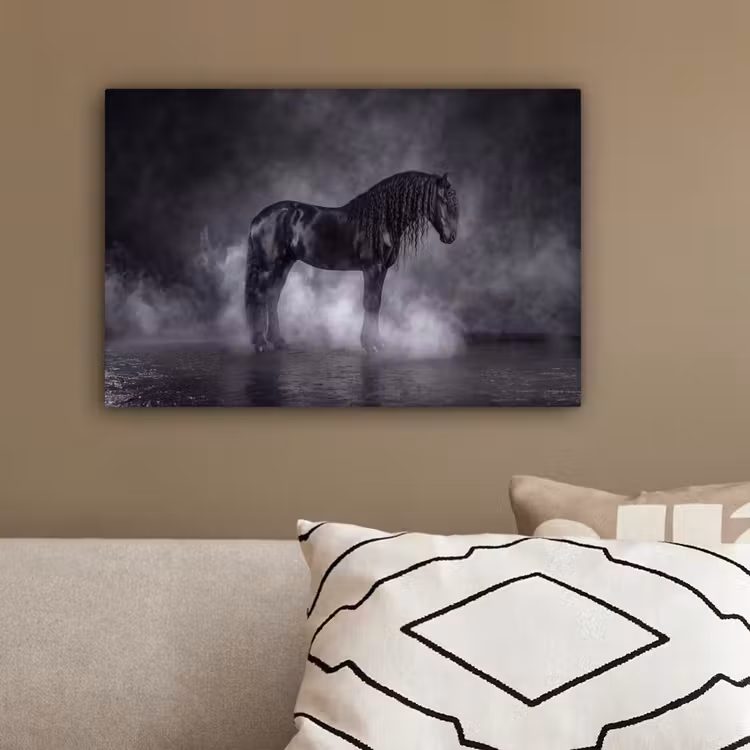 Paard - Magisch - Zwart canvas 2cm klein -sfeer3