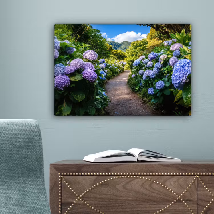 Hortsensia - Pad - Bloemen canvas 2cm klein -sfeer4