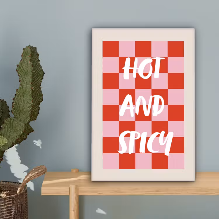 Hot - Spicy - Geruit - Rood canvas 2cm klein -sfeer4