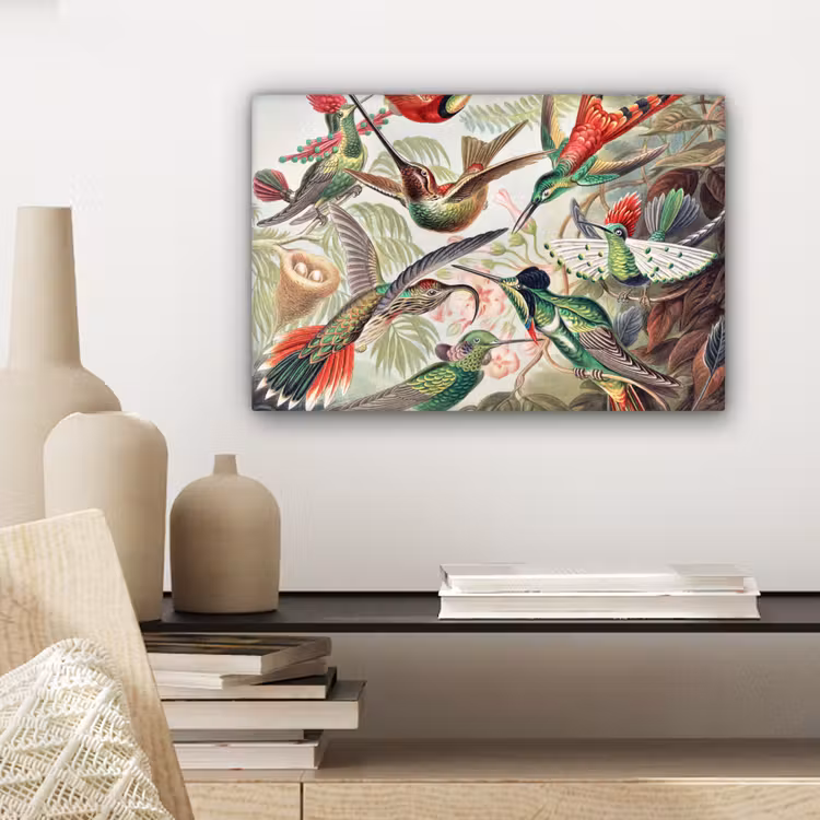 Kolibrie - Vintage - Ernst Haeckel - Vogel - Kunst - Natuur canvas 2cm klein -sfeer6