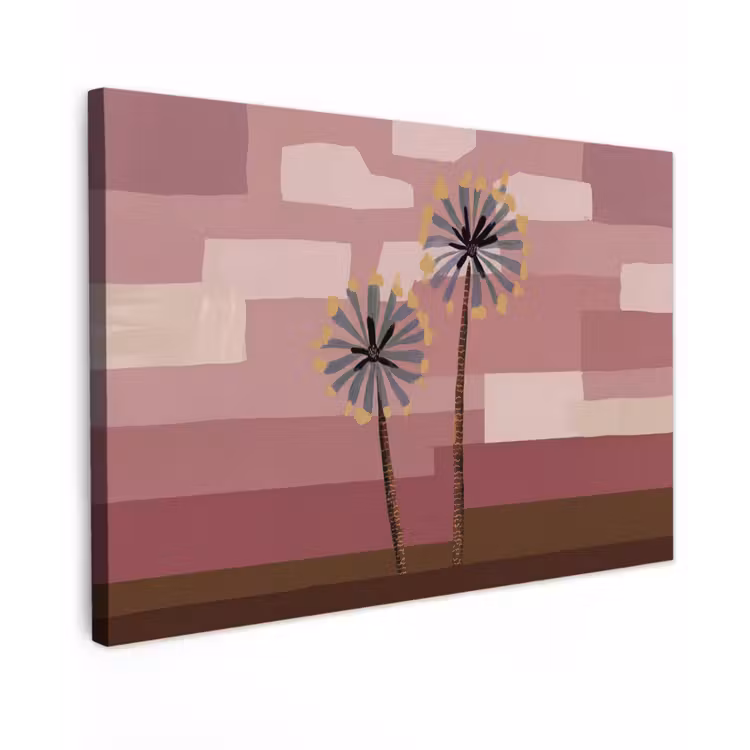 Illustratie - Bloemen - Vlakken - Abstract canvas 2cm klein -z3d
