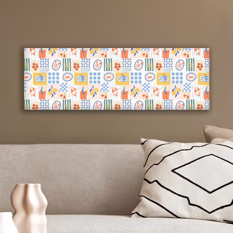 Zee - Sfeer - Mozaïek - Wijn canvas 2cm klein 828 -sfeer3