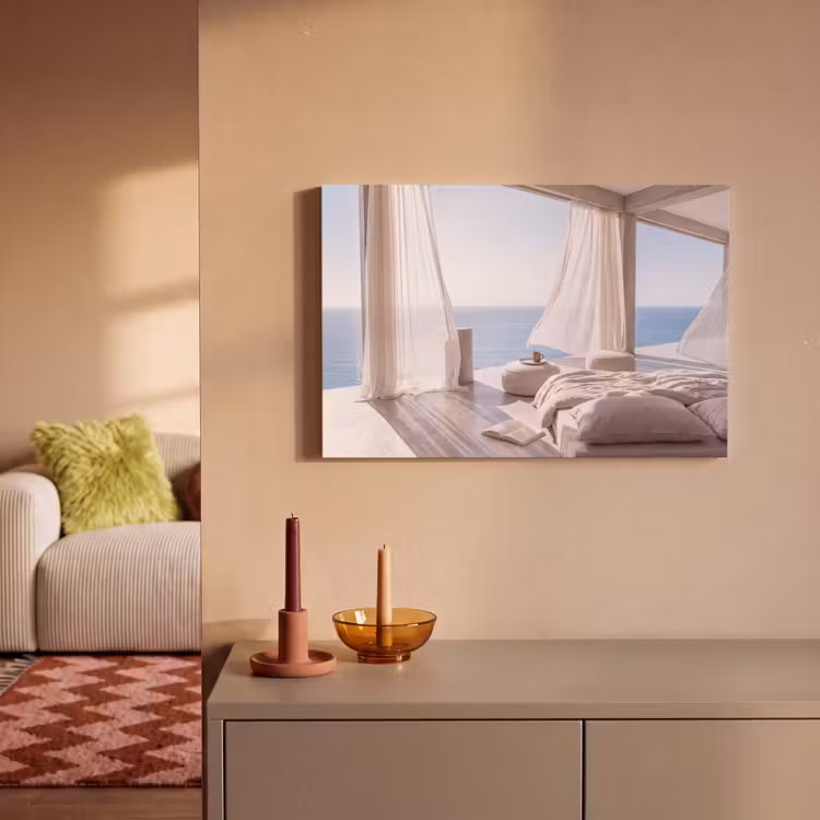 Interieur - Zeezicht - Modern - Rust - Beige canvas 2cm klein -sfeer1