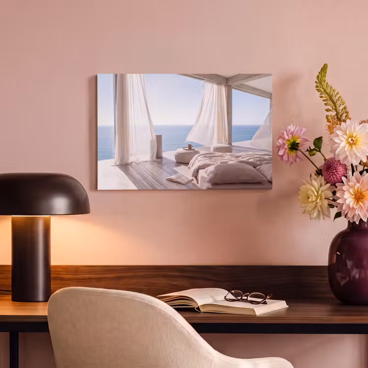 Interieur - Zeezicht - Modern - Rust - Beige canvas 2cm klein -sfeer4