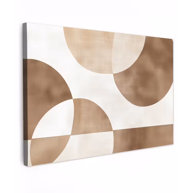 Snijdende cirkels - Overlappende vlakken canvas 2cm klein -z3d