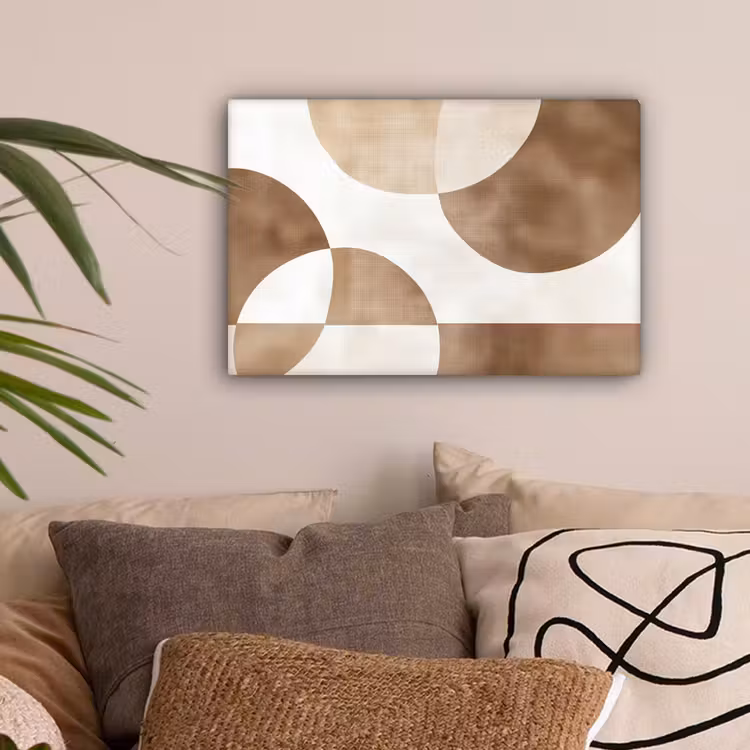 Snijdende cirkels - Overlappende vlakken canvas 2cm klein -sfeer1