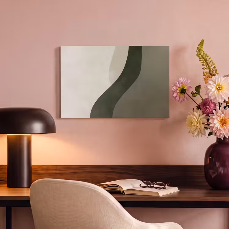 Japandi - Groen - Abstract - Modern canvas 2cm klein -sfeer4