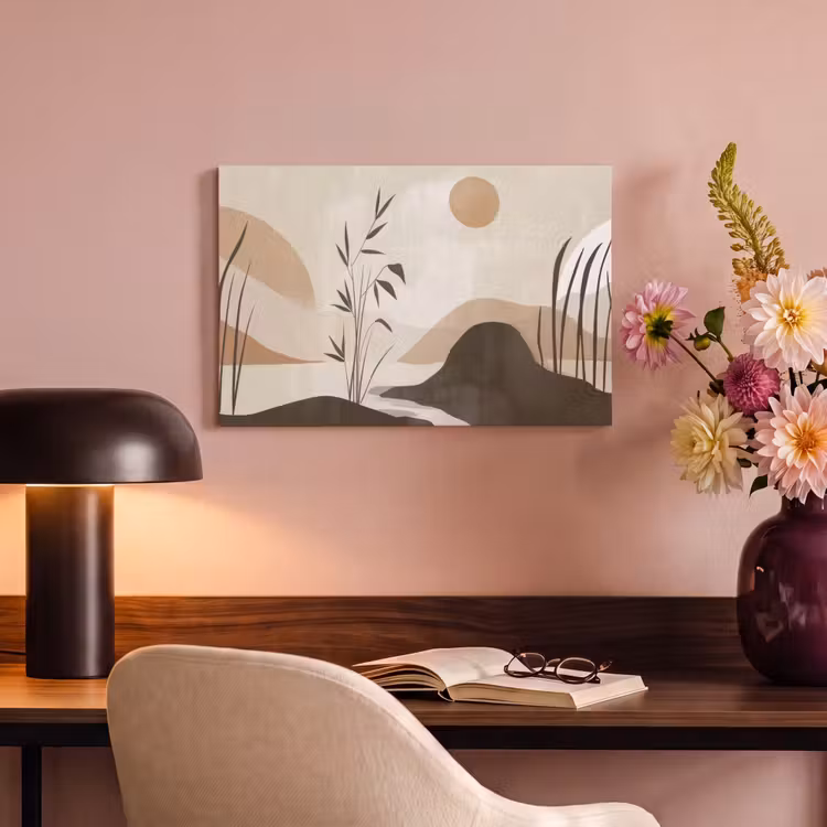 Japandi - Landschap - Beige canvas 2cm klein -sfeer4