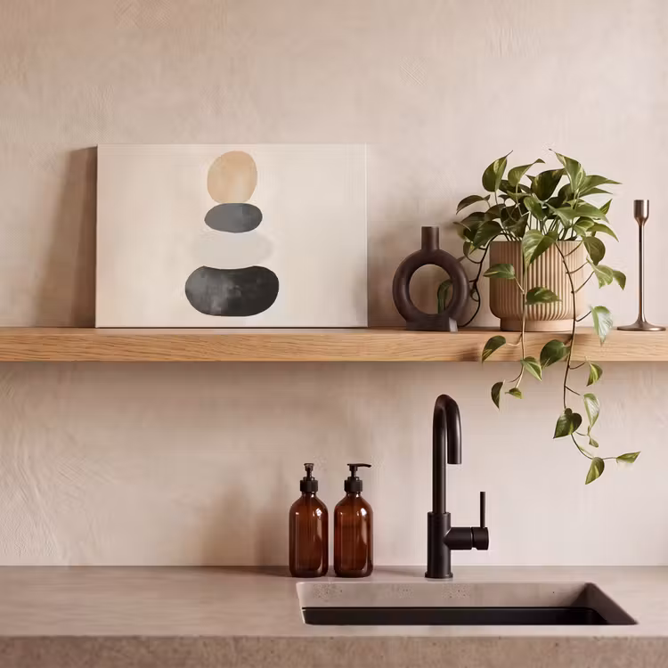 Japandi - Wabi sabi - Beige canvas 2cm klein -sfeer3