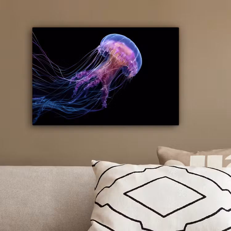 Kwal - Doorzichtig - Roze - Tentakels canvas 2cm klein -sfeer3