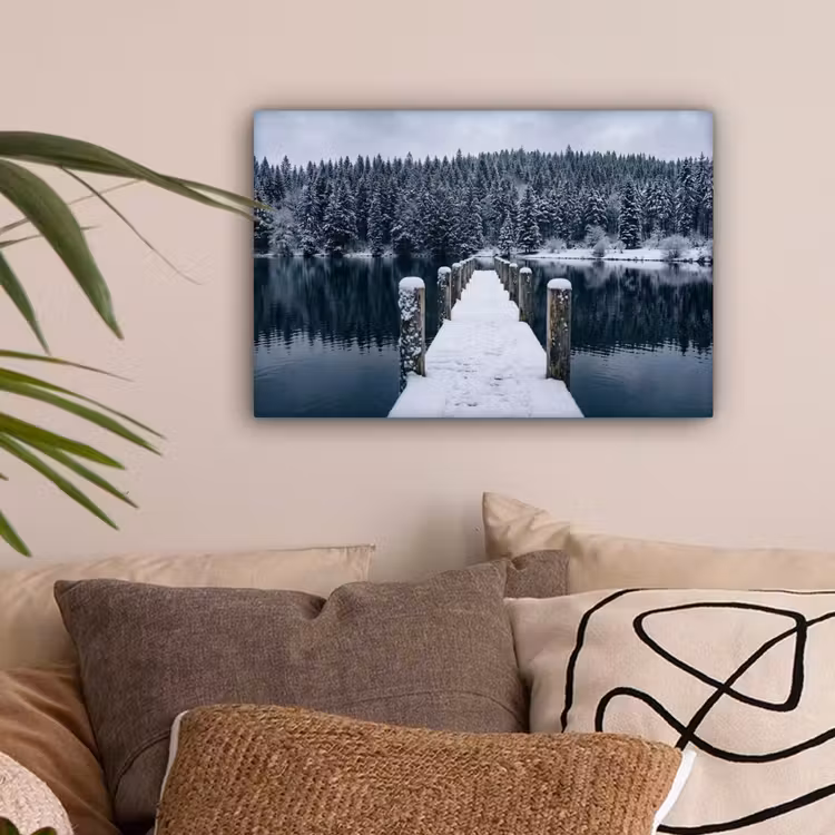 Steiger - Meer - Sneeuw - Bergen - Rustgevend canvas 2cm klein -sfeer1