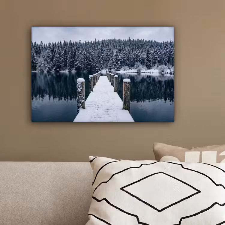 Steiger - Meer - Sneeuw - Bergen - Rustgevend canvas 2cm klein -sfeer3
