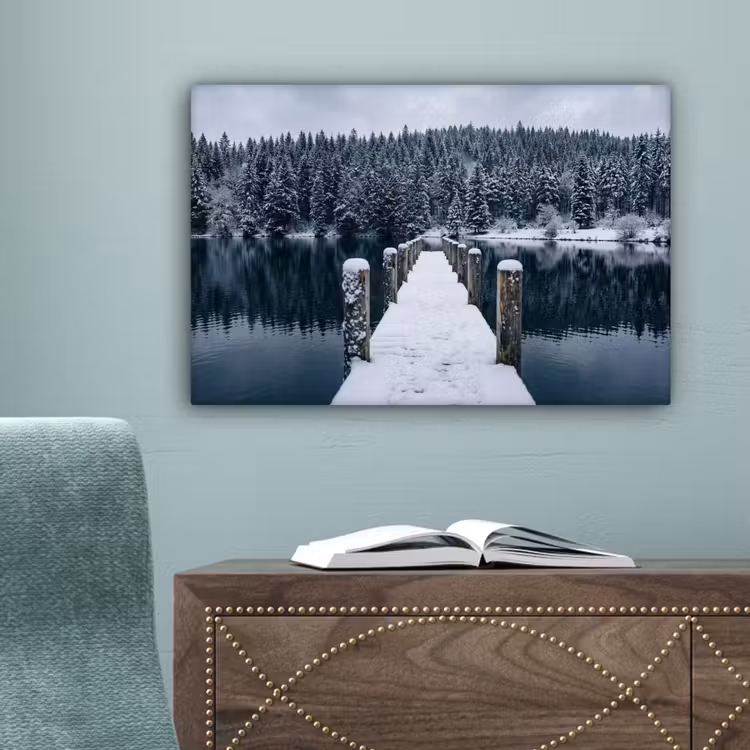 Steiger - Meer - Sneeuw - Bergen - Rustgevend canvas 2cm klein -sfeer4