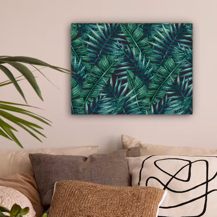 Jungle - Bladeren - Tropical canvas 2cm klein -sfeer1
