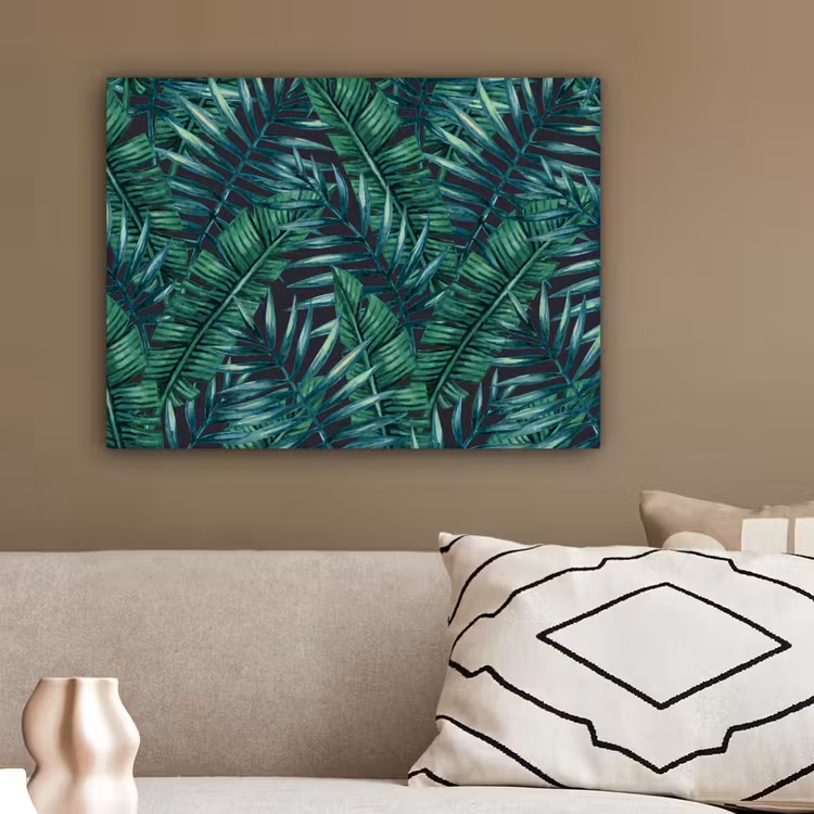 Jungle - Bladeren - Tropical canvas 2cm klein -sfeer3