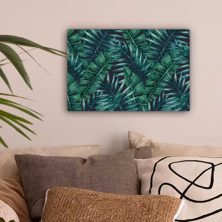 Jungle - Bladeren - Tropisch canvas 2cm klein -sfeer1