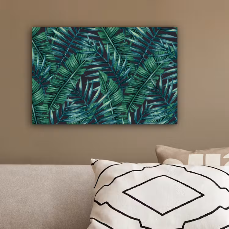 Jungle - Bladeren - Tropisch canvas 2cm klein -sfeer3