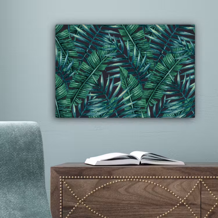 Jungle - Bladeren - Tropisch canvas 2cm klein -sfeer4