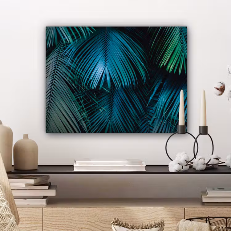Inductie mat - Jungle - Inductie beschermer - Palmblad - Natuur canvas 2cm klein -sfeer6