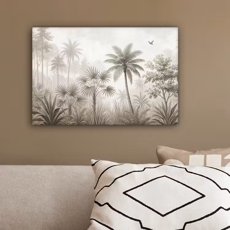Jungle - Palmbomen - Natuur canvas 2cm klein -sfeer3