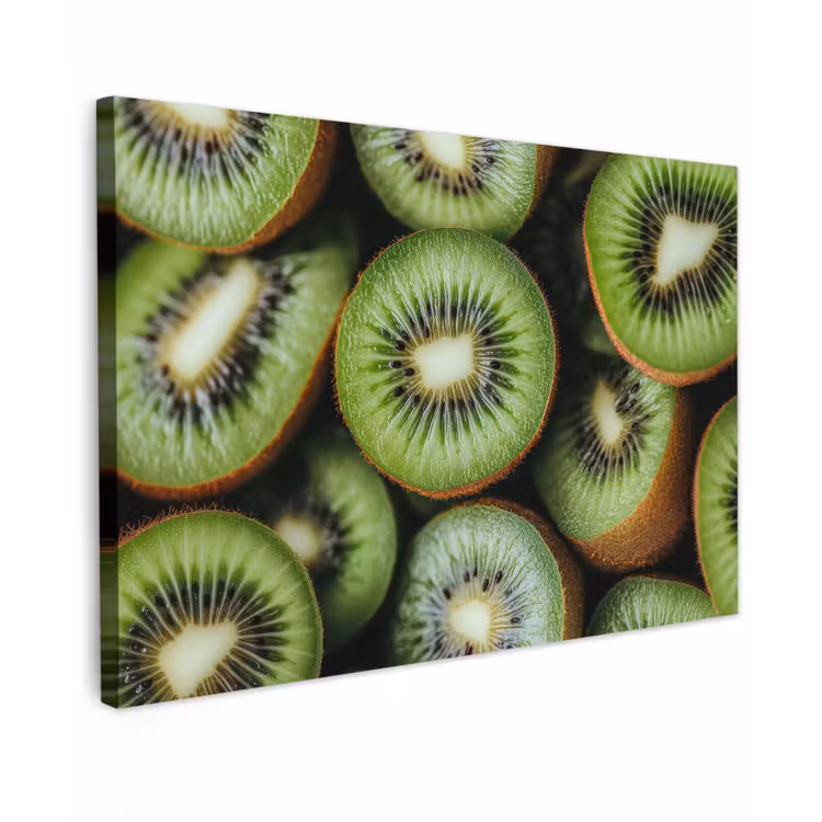 Kiwi - Fruit - Groen canvas 2cm klein -z3d