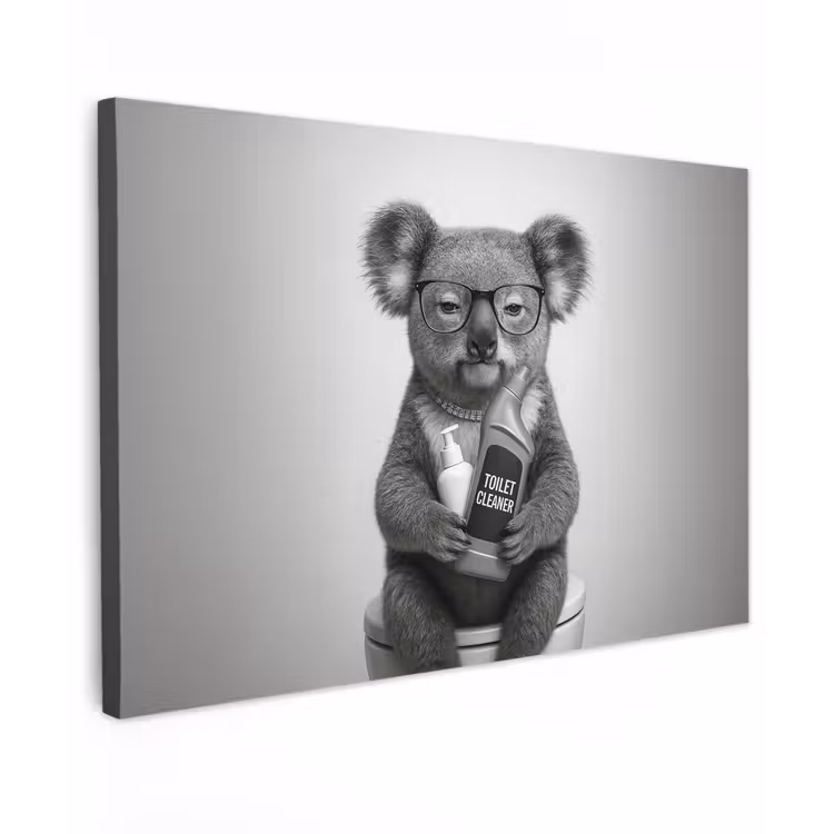 Koala - Bril - Toilet canvas 2cm klein -z3d