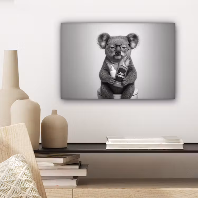 Koala - Bril - Toilet canvas 2cm klein -sfeer6