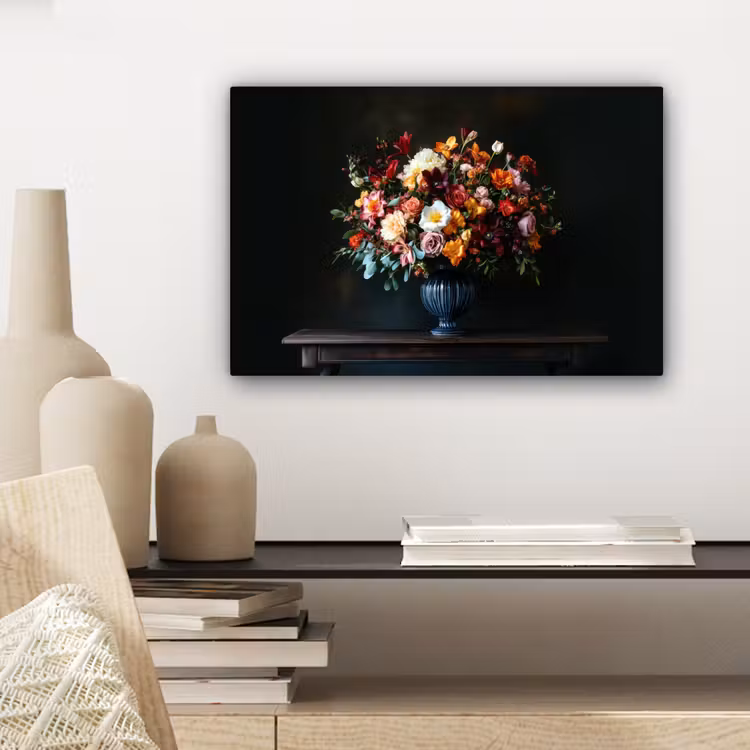 Groot - Bloemen - Vaas - Boeket canvas 2cm klein -sfeer6