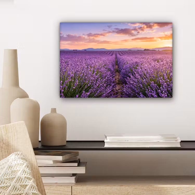 Lavendel - Veld - Natuur - Paars canvas 2cm klein -sfeer6