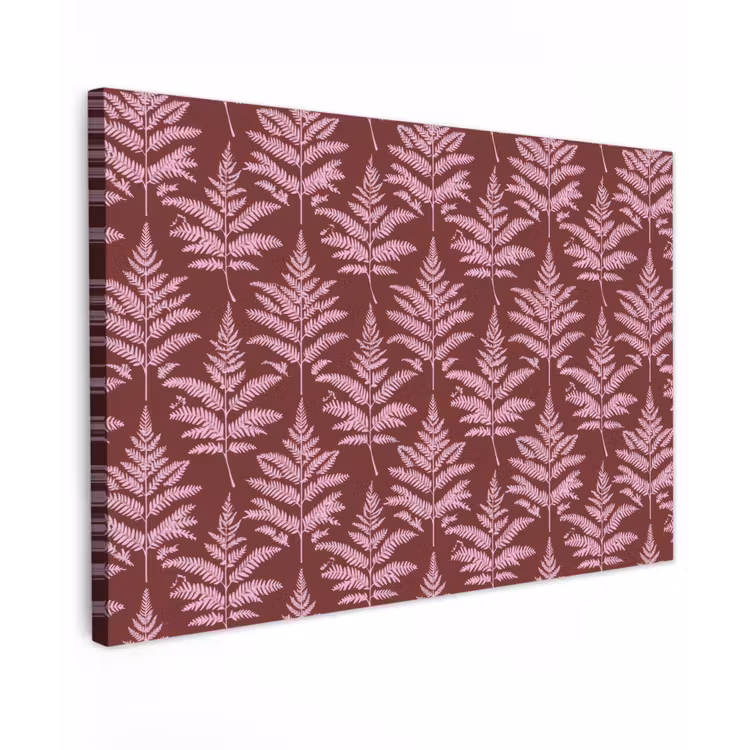 Blad - Patroon - Paars canvas 2cm klein 34 -z3d