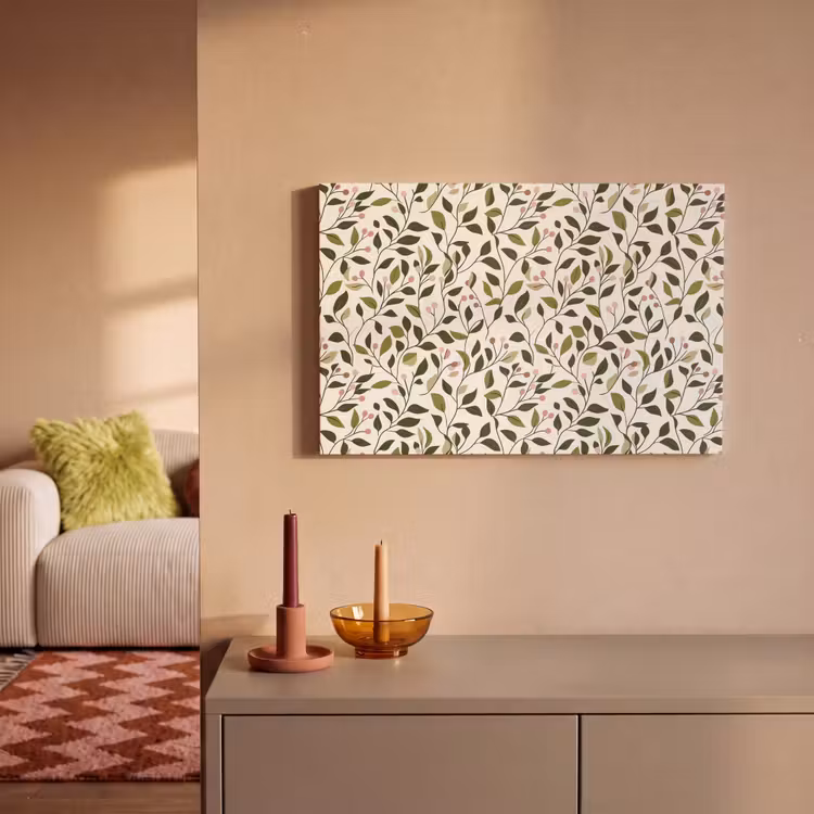 Bladeren - Bessen - Roze canvas 2cm klein 34 -sfeer1
