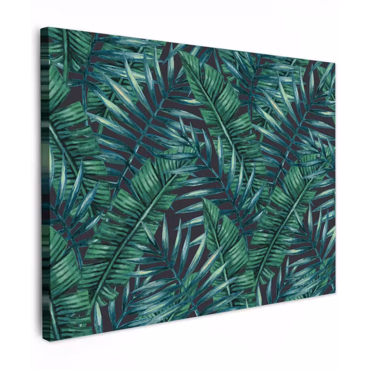 Bladeren - Inductie beschermer - Jungle - Tropical canvas 2cm klein -z3d