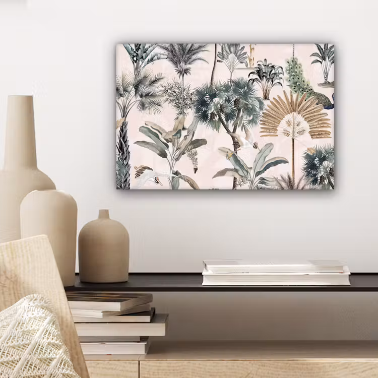 Bladeren - Monstera - Jungle - Tropical canvas 2cm klein -sfeer6