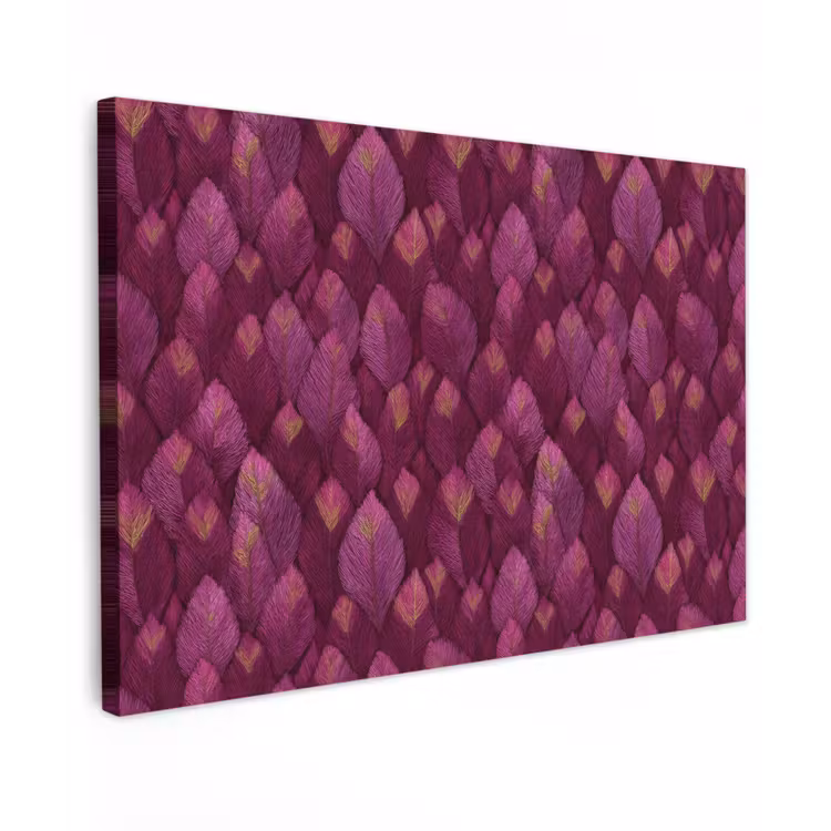 Bladeren - Patroon - Burgundy canvas 2cm klein 34 -z3d