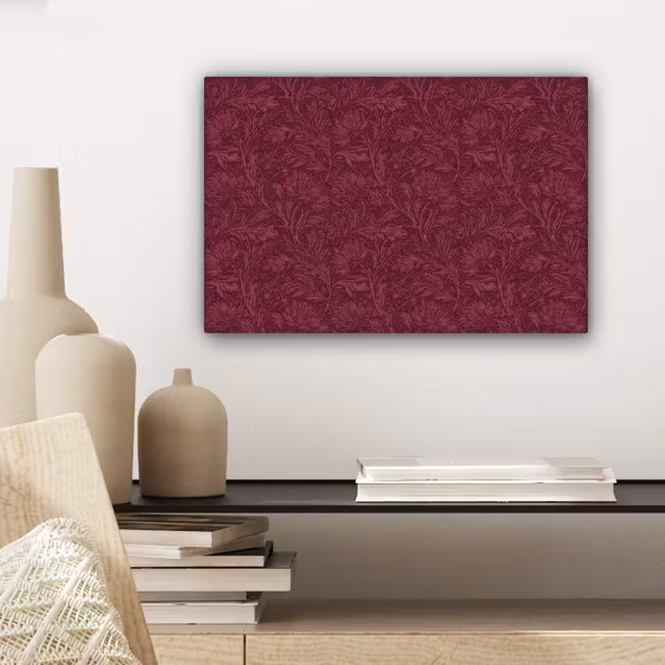 Bladeren - Patroon - Paars canvas 2cm klein 34 -sfeer6