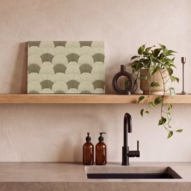 Bladeren - Structuur - Groen canvas 2cm klein 34 -sfeer3