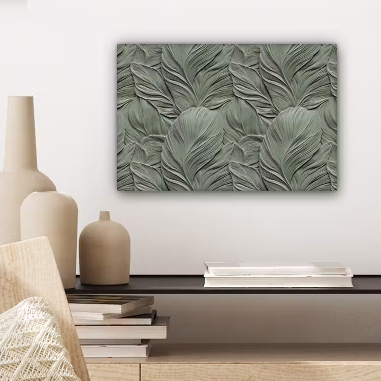 Bladeren - Textuur - Groen canvas 2cm klein 34 -sfeer6