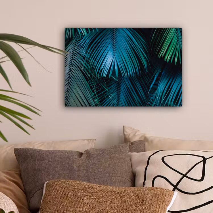 Bladeren - Tropisch - Jungle -  Natuur canvas 2cm klein -sfeer1