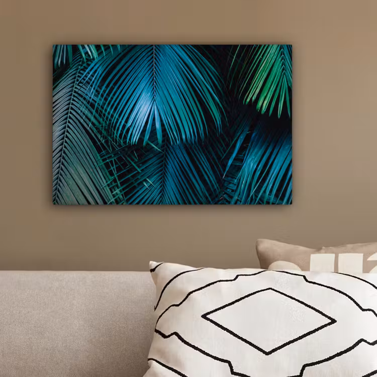 Bladeren - Tropisch - Jungle -  Natuur canvas 2cm klein -sfeer3