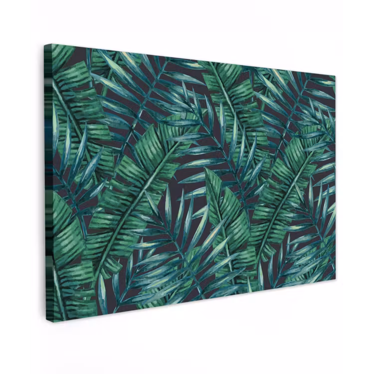 Bladeren - Tropisch - Jungle -  Natuur canvas 2cm klein -z3d