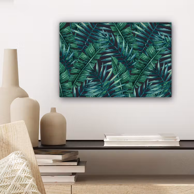 Bladeren - Tropisch - Jungle -  Natuur canvas 2cm klein -sfeer6