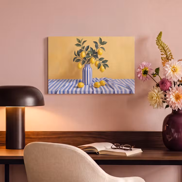 Canvas Print - Lemon - Still Life - Modern - Citroen - Stilleven - Modern canvas 2cm klein