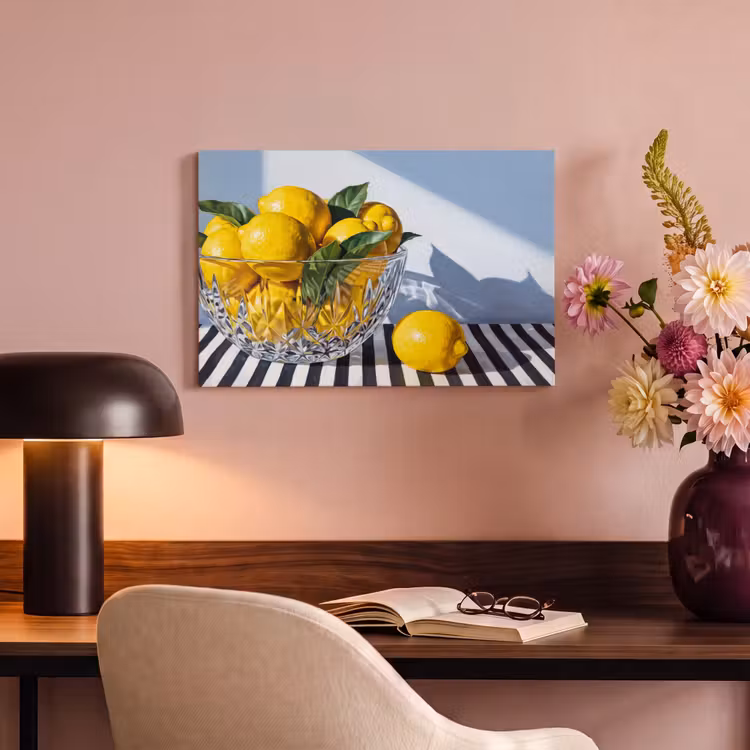 Canvas Print - Lemons - Fruit - Yellow - Citroenen - Fruit - Geel canvas 2cm klein