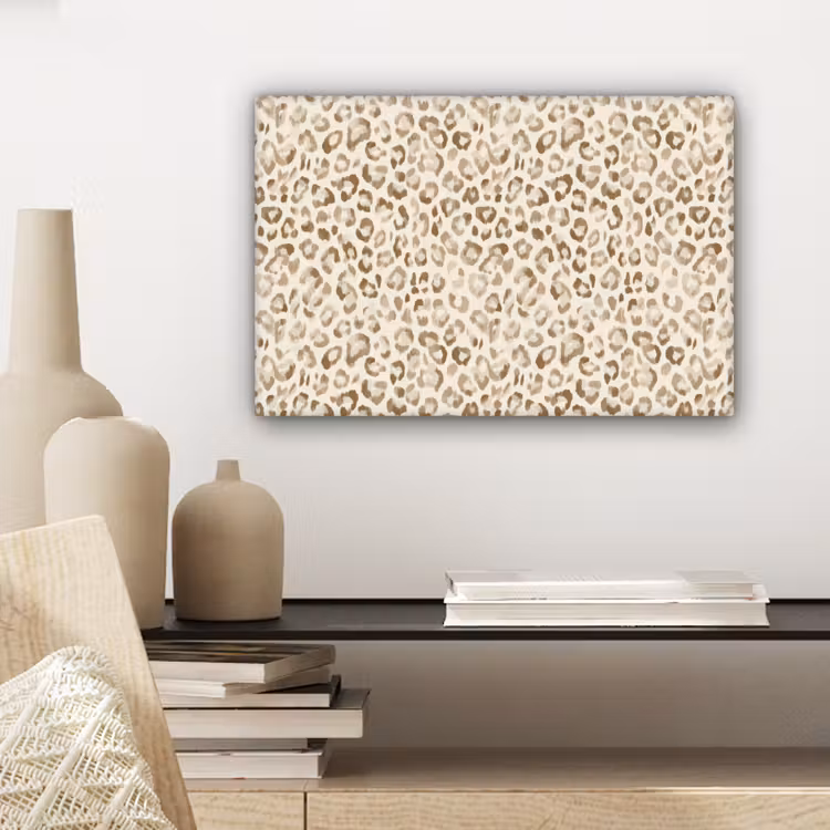 Luipaard - Klassiek - Beige canvas 2cm klein 34 -sfeer6