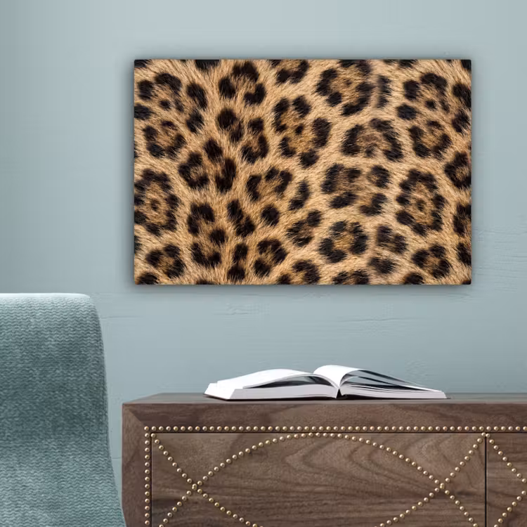 Luipaard - Vacht - Klassiek - Bruin canvas 2cm klein -sfeer4